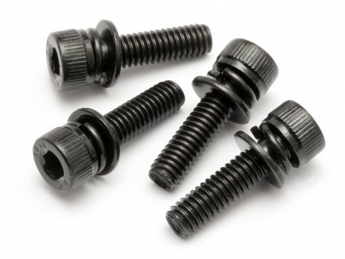 CAP HEAD SCREW M4X15MM WITH WASHER (4PCS)