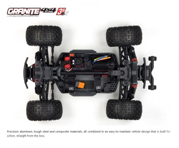 Arrma Granite 4X4 3S BLX 1:10 RTR bezszczotka czerwony/niebieski 