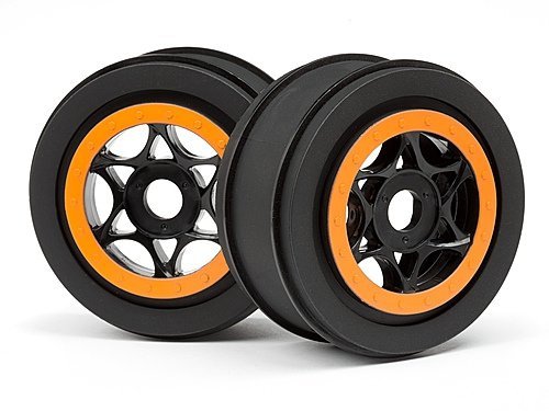 AH-64 WHEEL BLACK/ORANGE (42x83mm/2pcs)