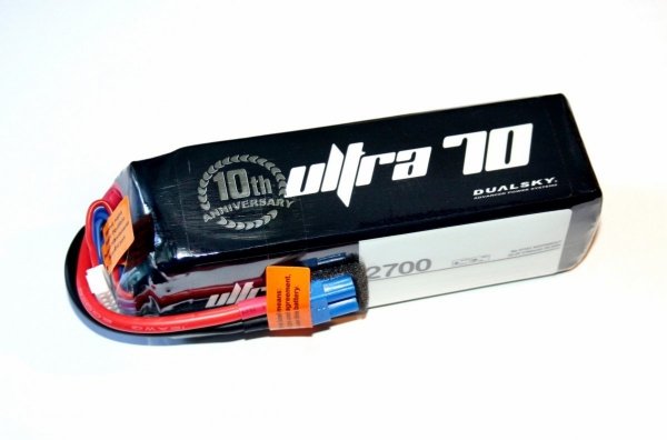 Akumulator Li-Po Dualsky 2700mAh ULTRA 70C/12C 22.2V Voltage Meter