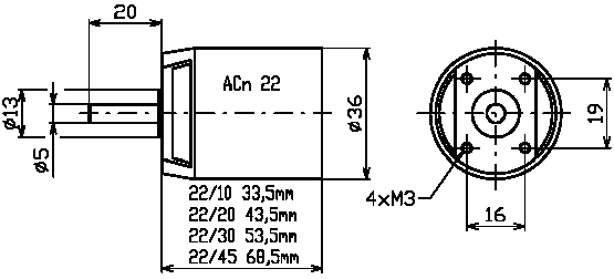 Silnik bezszczotkowy MEGA ACn 22/30/3