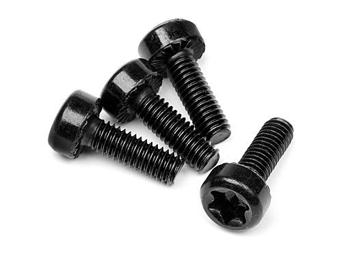 WIDE CAP HEAD TORX SCREW M4X12MM (4PCS)