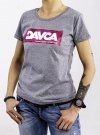 DAVCA T-shirt codzienny pink skulls