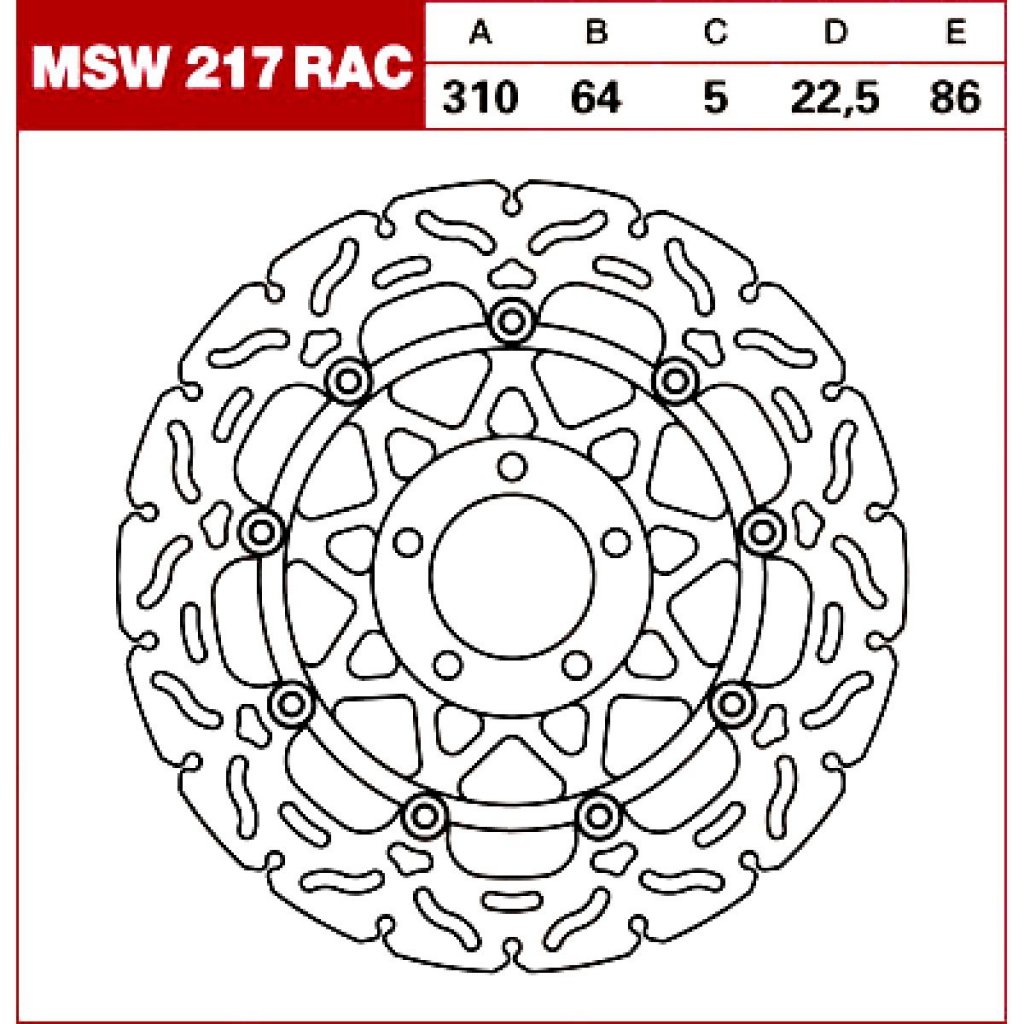 TRW Tarcza hamulcowa MSW217RAC SUZUKI GSXR 750 11