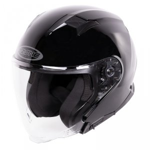 OZONE KASK OTWARTY OPEN FACE SQUARE GLOSS BLACK