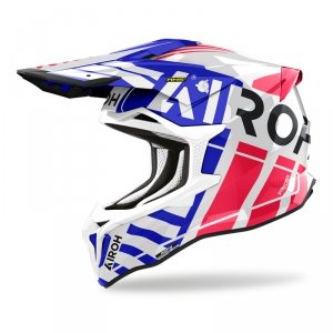 AIROH KASK OFF-ROAD STRYCKER BRAVE BLUE/RED GLOSS