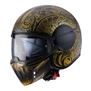 CABERG KASK OTWARTY GHOST MAORI MATT BLACK/GOLD