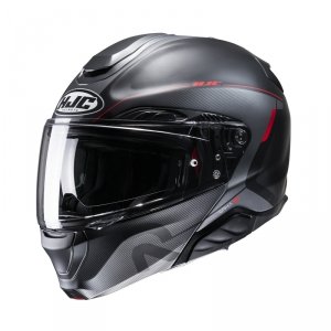 HJC KASK SYSTEMOWY RPHA91 COMBUST BLACK/RED