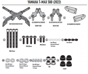 KAPPA STELAŻ KUFRA CENTRALNEGO YAMAHA T-MAX 560 22