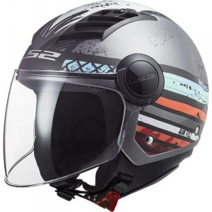 KASK LS2 OF562 AIRFLOW RONNIE MATT SILVER BLUE