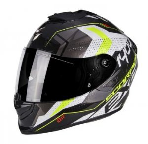 SCORPION KASK EXO-1400 AIR TRIKA WH-BK-NE YEL