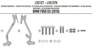 KAPPA MOCOWANIE HALOGENÓW KS310 KS322 BMW F 750GS