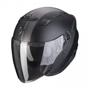 SCORPION KASK OTWARTY EXO-230 SR MATT BK-SILVER-RE