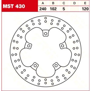 TRW Tarcza hamulcowa MST430 APRILIA SMV 750 Dorsod