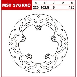 TRW Tarcza hamulcowa MST376RAC APRILIA TUONO V4 RS