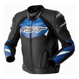 Kurtka Motocyklowa Skórzana RST Tractech Evo D3O Black Blue 3Xl