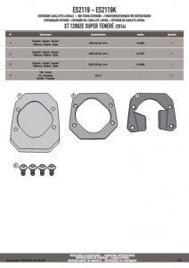 GIVI ES2119 Aluminium Stand support for Yamaha XT