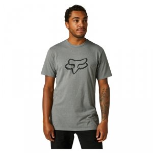 FOX T-SHIRT LEGACY FOX HEAD HEATHER GRAPHITHE