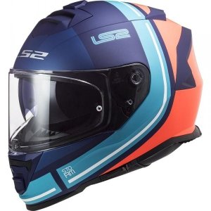 KASK LS2 FF800 STORM SLANT MATT BLUE  ORANGE