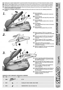 SHAD P0LS52ST STELAŻ KUFRA TYŁ DO PEUGEOT ELYSTAR 50 125