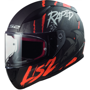 LS2 KASK INTEGRALNY FF353 RAPID RAVEN BLACK RED