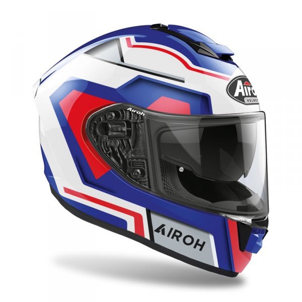 AIROH KASK INTEGRALNY ST501 SQUARE BLUE/RED GLOSS