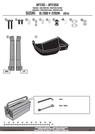 KAPPA KHP3105 Handbary SUZUKI DL650/DL1000V