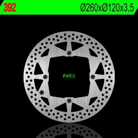 NG392 TARCZA HAMULCOWA BETA RR '05-'11 , HUSQVARNA TE/TC/WR/CR (260X120X3,5) (4X6,5MM)