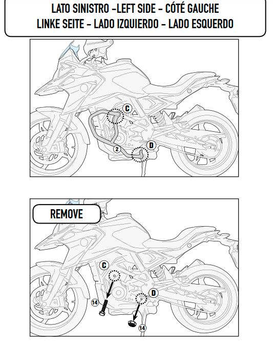 GIVI OSŁONA SILNIKA GMOLE BMW G 310 GS (17 > 20)