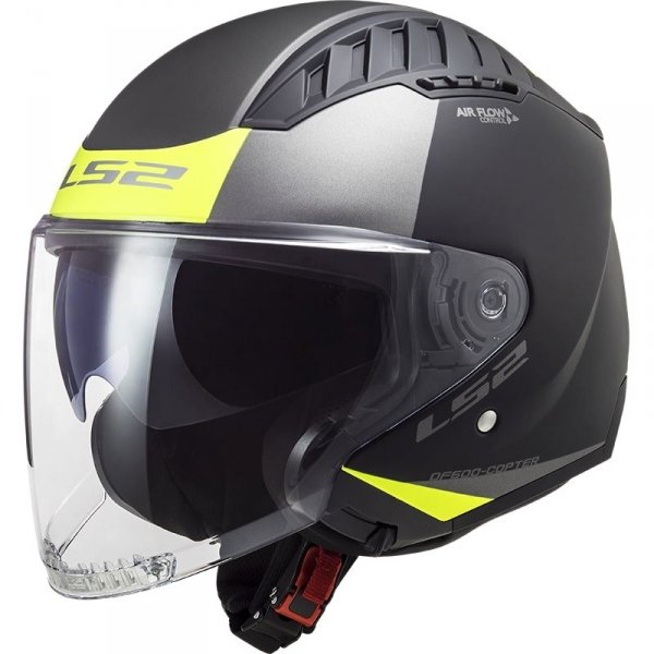 KASK LS2 OF600 COPTER URBANE MATT BLACK H-V YELL