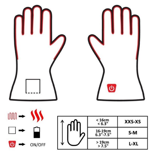 GLOVII ogrzewane rękawice uniwersalne GLB