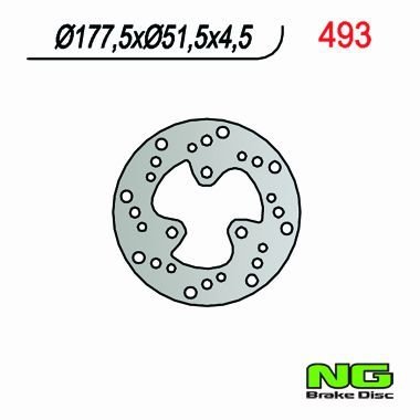 NG493 TARCZA HAMULCOWA POLARIS SCRAMBLER 400/500 (177x51x4,5)