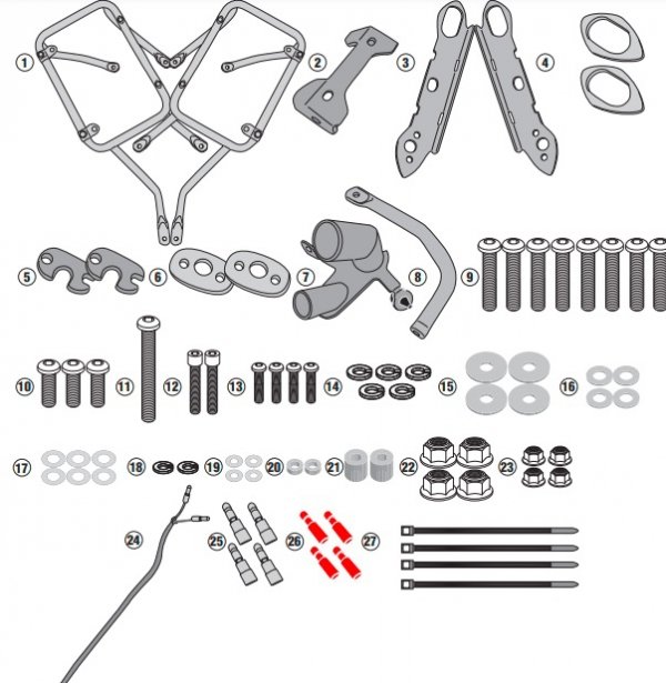KAPPA KLO1171CAM STELAŻ KUFRÓW HOND CB 500 X 19-20