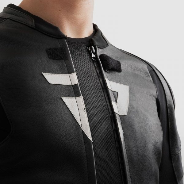 REBELHORN KURTKA SKÓRZANA VELOCE BLACK/GREY/FL YEL