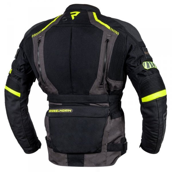 REBELHORN KURTKA TEKSTYLNA PATROL BLACK/FLO YELLOW