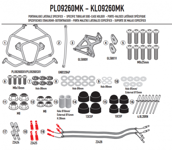KAPPA STELAŻ KUFRÓW BOCZNYCH MONOKEY VOGE VALICO