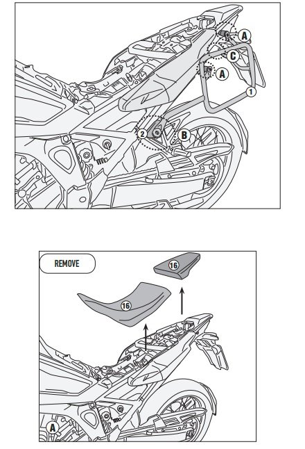 KAPPA KLO1179CAM STELAŻ KUFRÓW HONDA CRF 1100L Afr