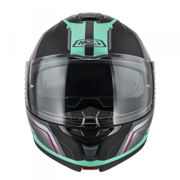 Kask Motocyklowy NZI Combi 3 Duo Orbe Black Antracite Beige Turquoise Matt