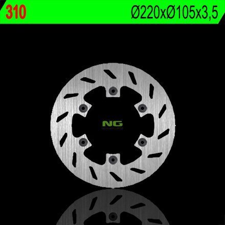 NG310 TARCZA HAMULCOWA RIEJU 50 RS1 '97-'98, MALAGUTI 50, BETA RR 50/125 (220X105X3,5) (6X6,5MM)