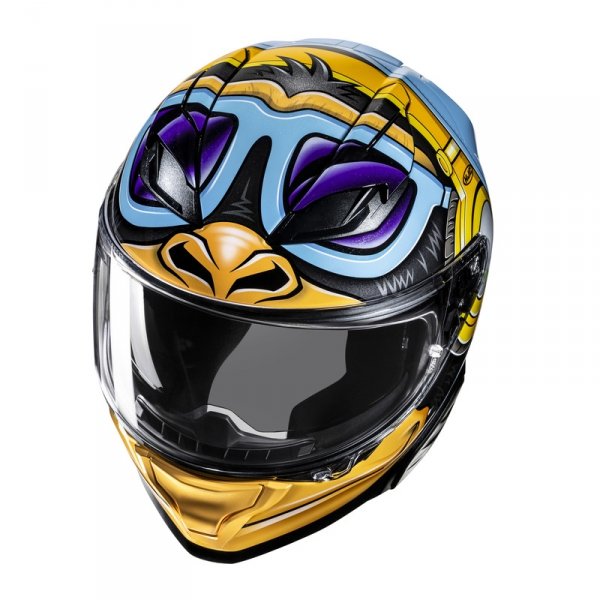 HJC KASK INTEGRALNY F71 MONKEY DJ BLUE/ORANGE