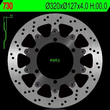 NG730 TARCZA HAMULCOWA KTM 625/640/690 (320X127X4) (6X6,5MM)