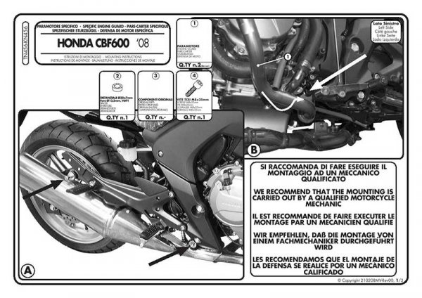 GIVI TN456 GMOLE HONDA CBF600 '08