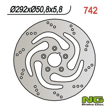 NG742 TARCZA HAMULCOWA HARLEY-DAVIDSON 883/1340 84-98 (292X50,8X5,8) (5X8,5MM)
