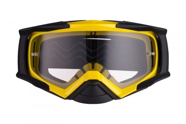 GOGLE IMX DUST YELLOW/BLACK MATT SZYBA DARK SMOKE+