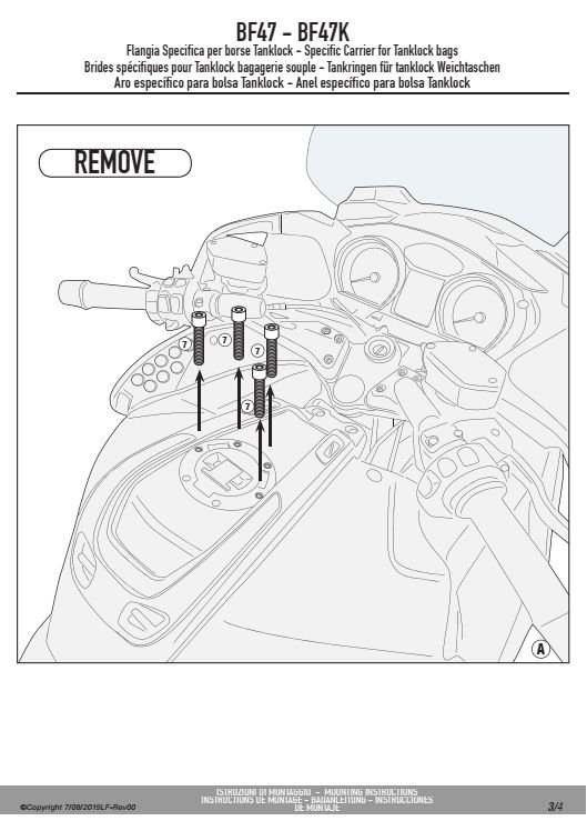 GIVI BF47 MOCOWANIE TANKLOCK - BMW R 1200 RT