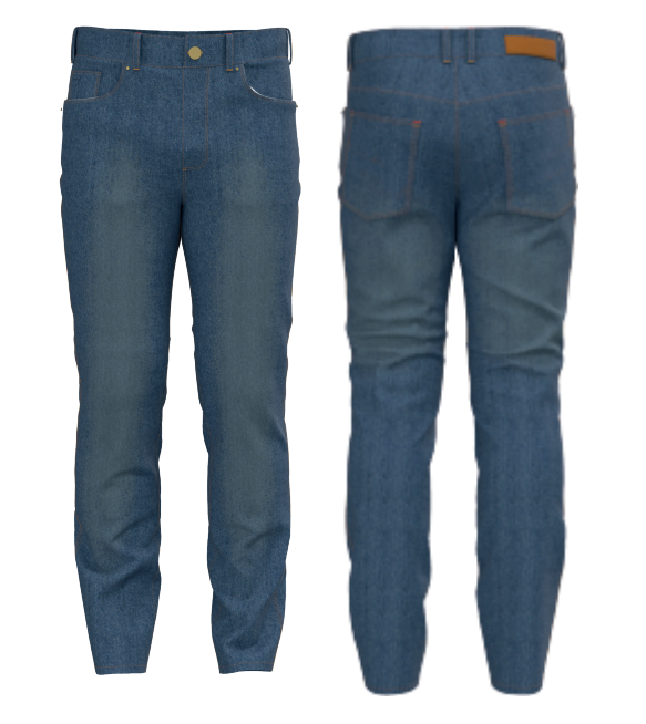 REBELHORN SPODNIE JEANS REBELHORN CLASSIC FIT WASHED BLUE