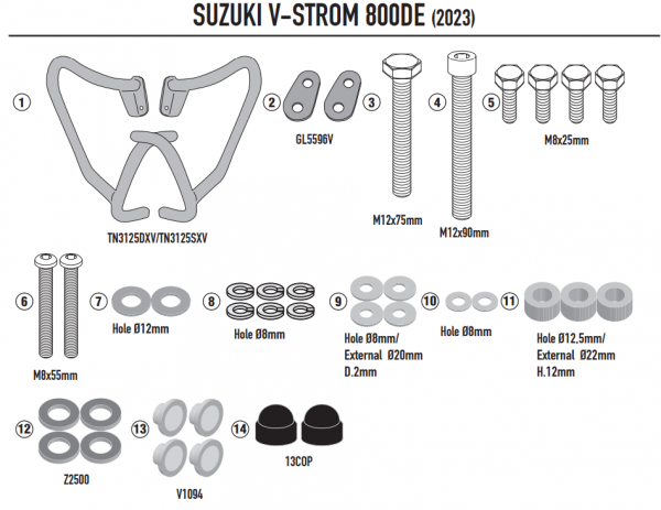 GIVI OSŁONA SILNIKA GMOLE SUZUKI V-Strom 800DE 23