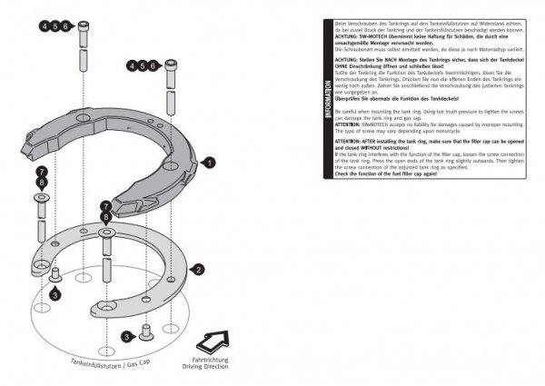 SW-MOTECH TRT.00.640.12500/B TANK RING EVO 5 ŚRUB SUZUKI II