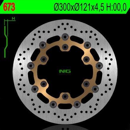 NG673 TARCZA HAMULCOWA SUZUKI DR 650 '91-'95, DR 800 '89-'96, XF 650 FREEWIND '97-'02, M 800 INTRVDRE '08-'15 (300X121X4,5)