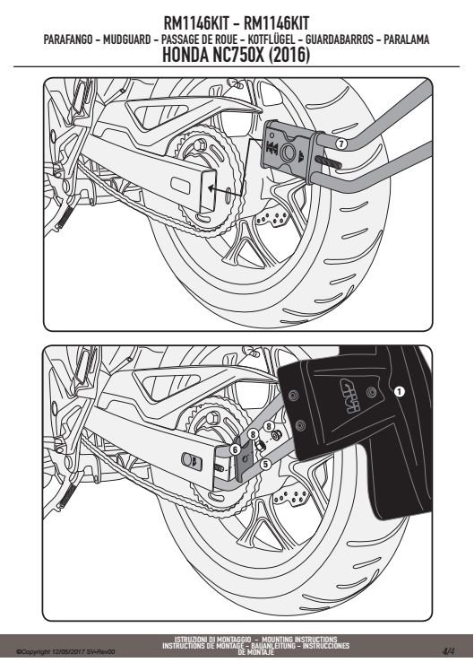 GIVI RM1146KIT KIT MONTAŻOWY RM01 HONDA NC750X / S